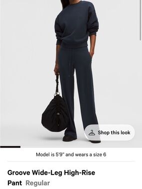 lululemon athletica Wide-Leg High-Rise Pants - Dark Navy